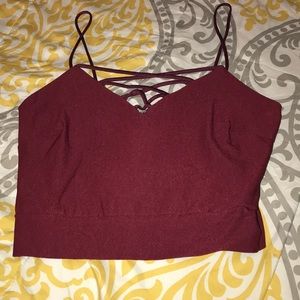 Crop top in Burgundy